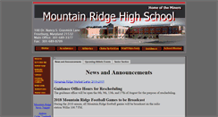 Desktop Screenshot of mountainridgehigh.com